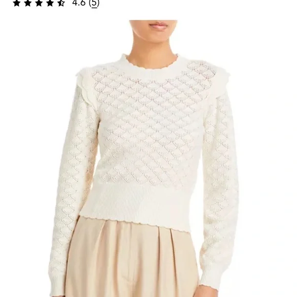 Aqua Cream Crew Neck Sweater - Picture 1 of 9